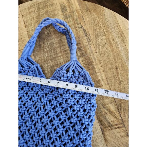 J. Crew Cadiz Hand Knotted Cotton Rope Tote Macrame Travel Beach - Picture 4 of 6